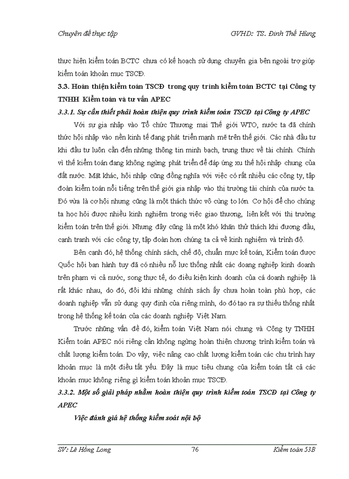 image for page Vận dụng quy trình kiểm toán váo kiểm toán khoản mục tài sản cố định trong kiểm toán Báo cáo tài chính do Công ty Trách nhiệm hữu hạn Kiểm toán APEC thực hiện