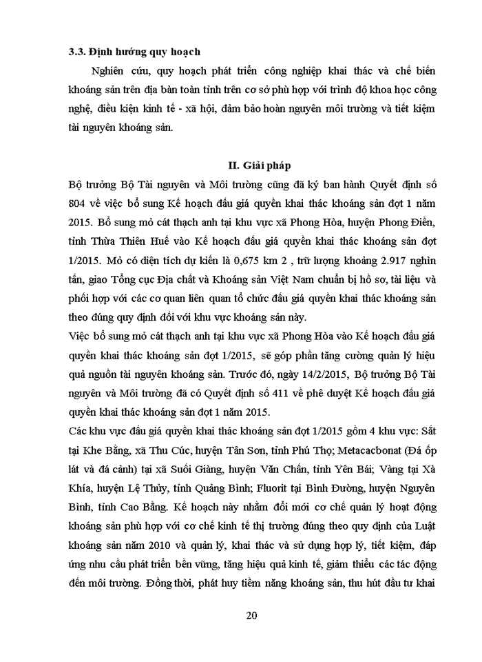 image for page Đánh giá chung về tiềm năng tài nguyên khoáng sản định hướng điều tra đánh giá khai thác và sử dụng khoáng sản