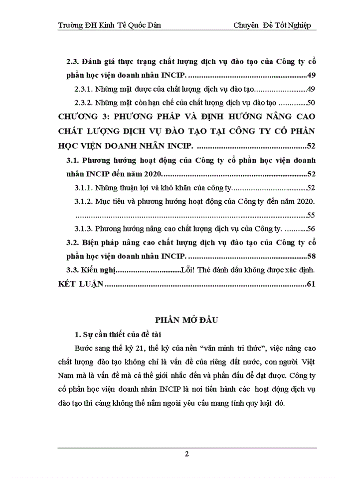 image for page THỰC TRẠNG CHẤT LƯỢNG DỊCH VỤ ĐÀO TẠO TẠI CÔNG TY CỔ PHẦN HỌC VIỆN DOANH NHÂN INCIP