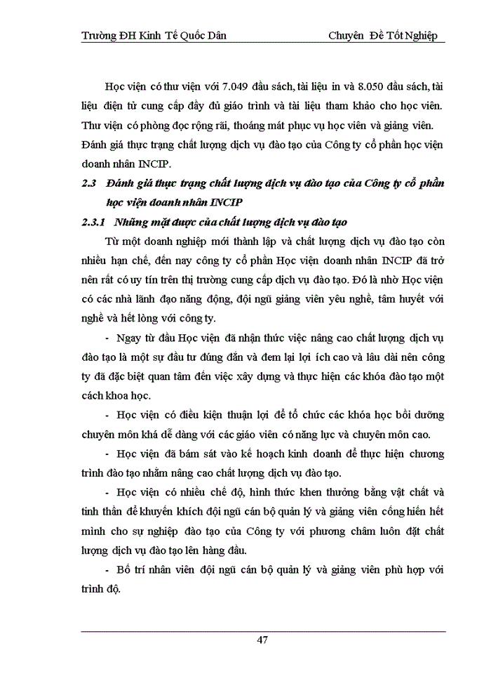 image for page THỰC TRẠNG CHẤT LƯỢNG DỊCH VỤ ĐÀO TẠO TẠI CÔNG TY CỔ PHẦN HỌC VIỆN DOANH NHÂN INCIP