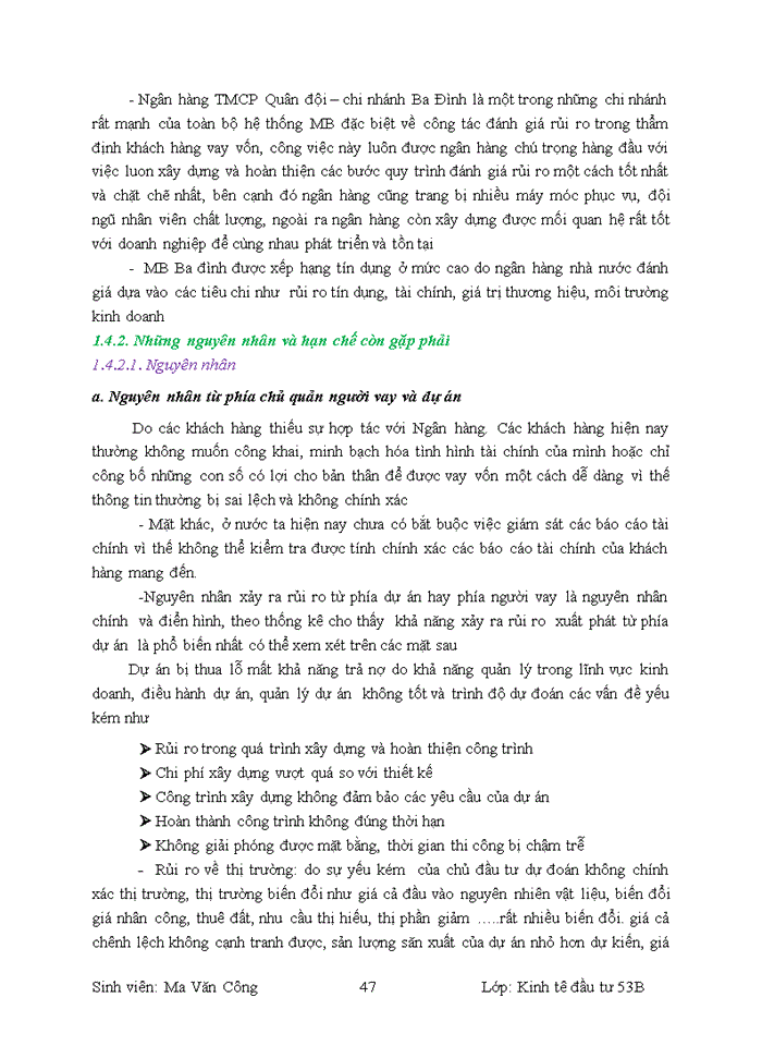 image for page Hoàn thiện công tác đánh giá rủi ro trong hoạt động thẩm định dự án dầu tư tại Ngân hàng
