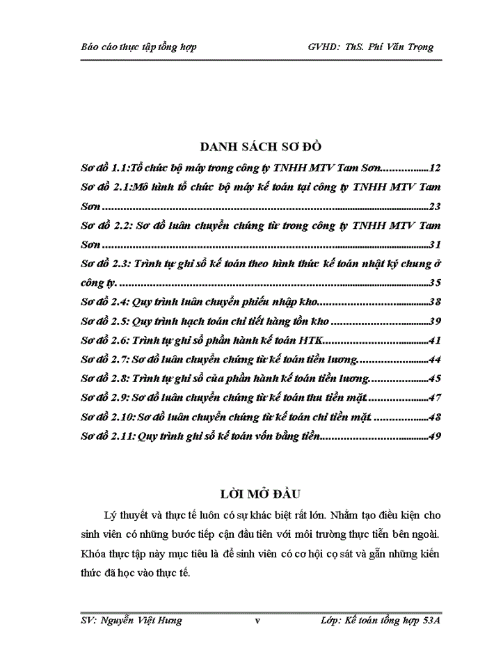 image for page Tổ chức bộ máy kế toán và hệ thống kế toán tại công ty Trách nhiệm hữu hạn Một thành viên Thương mại và XD Tam Sơn