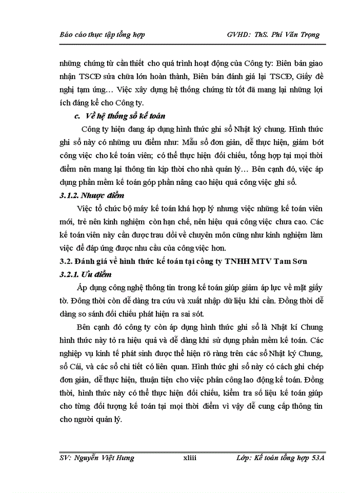 image for page Tổ chức bộ máy kế toán và hệ thống kế toán tại công ty Trách nhiệm hữu hạn Một thành viên Thương mại và XD Tam Sơn
