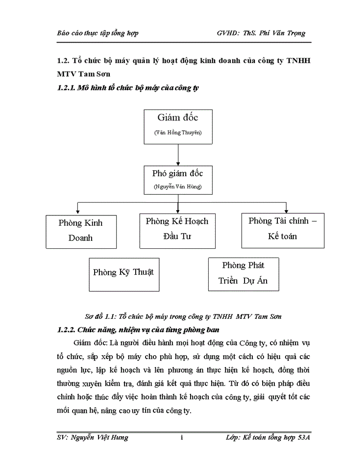 image for page Tổ chức bộ máy kế toán và hệ thống kế toán tại công ty Trách nhiệm hữu hạn Một thành viên Thương mại và XD Tam Sơn
