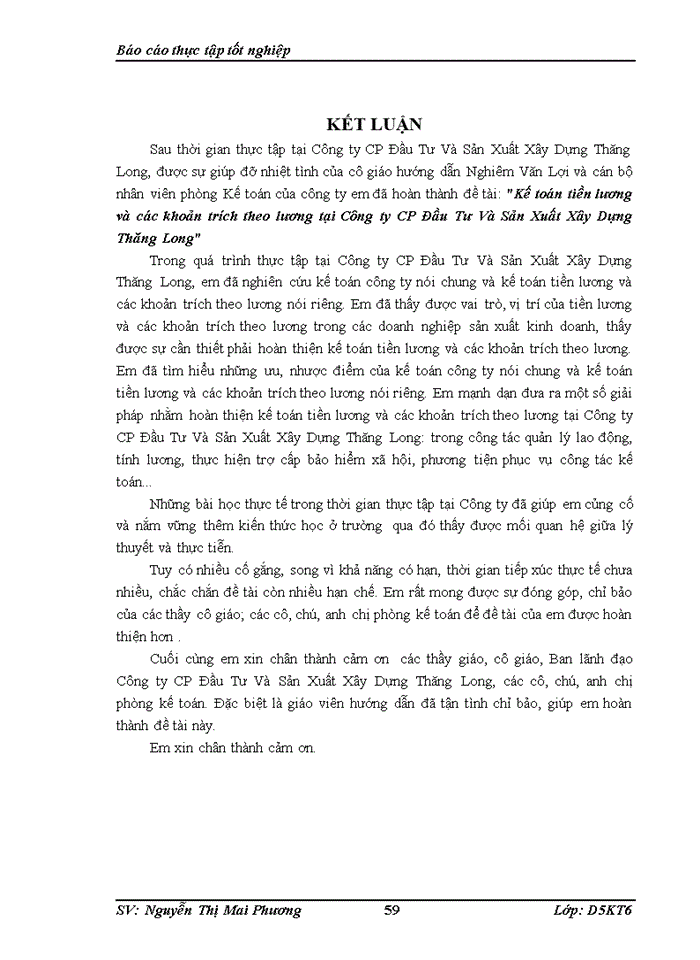 image for page Kế toán tiền lương và các khoản trích theo lương tại Công ty Cổ phần Đầu Tư Và Sản Xuất Xây Dựng Thăng Long