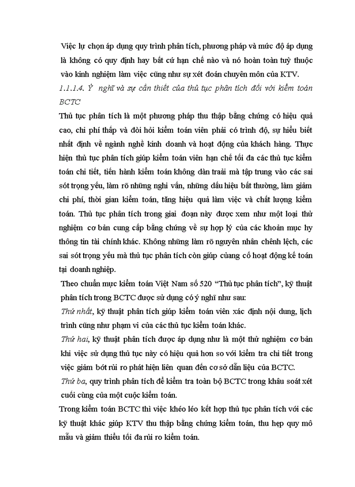 image for page Vận dụng thủ tục phân tích trong kiểm toán Báo cáo tài chính tại Công ty Trách nhiệm hữu hạn Dịch vụ Tư vấn Tài chính Kế toán và Kiểm toán Nam Việt Chi nhánh Hà Nội