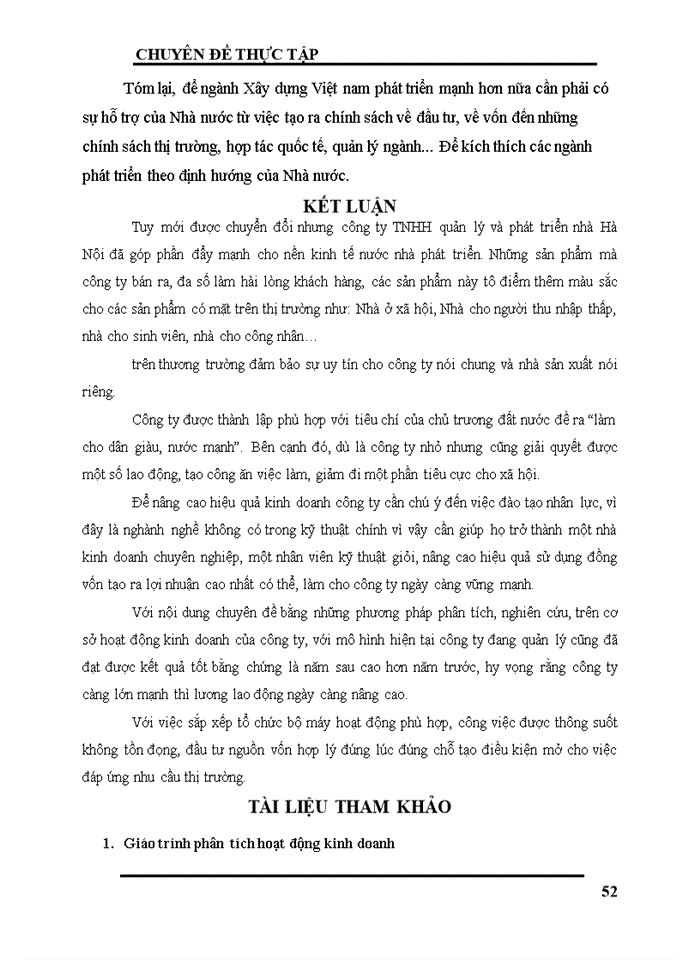 image for page Một số giải pháp nhằm góp phần nâng cao hiệu quả hoạt động sản xuất kinh doanh tại Công ty Trách nhiệm hữu hạn Một thành viên quản lý và phát triển nhà Hà Nội
