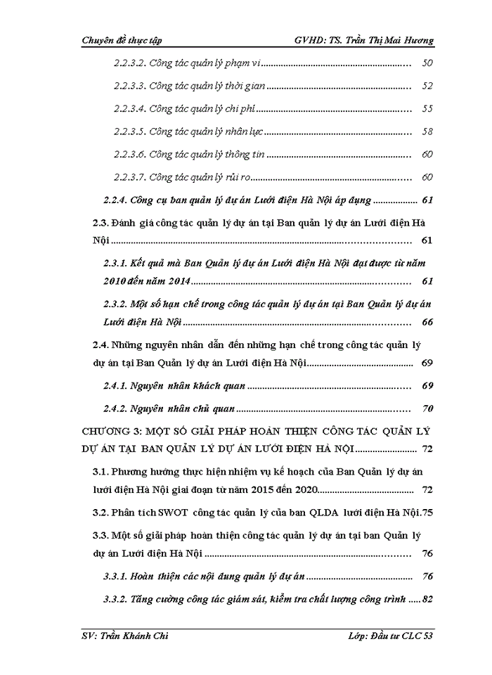 image for page Hoàn thiện công tác quản lý dự án tại Ban quản lý dự án Lưới điện Hà Nội