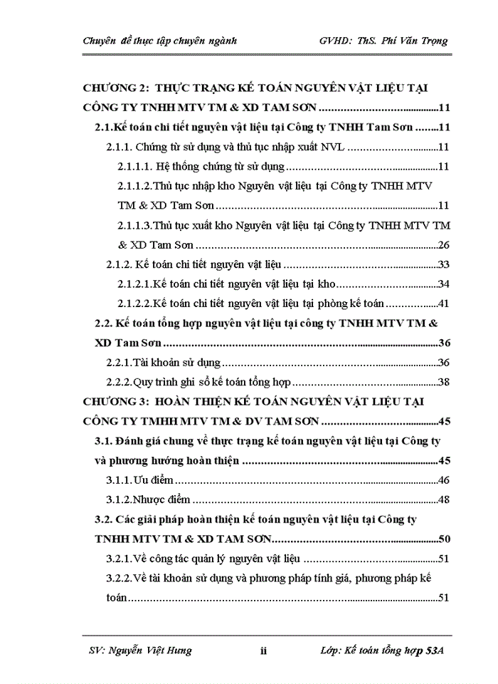 image for page Hoàn thiện kế toán nguyên vật liệu tại Công ty trách nhiệm hữu hạn một thành viên thương mại và xây dựng Tam Sơn
