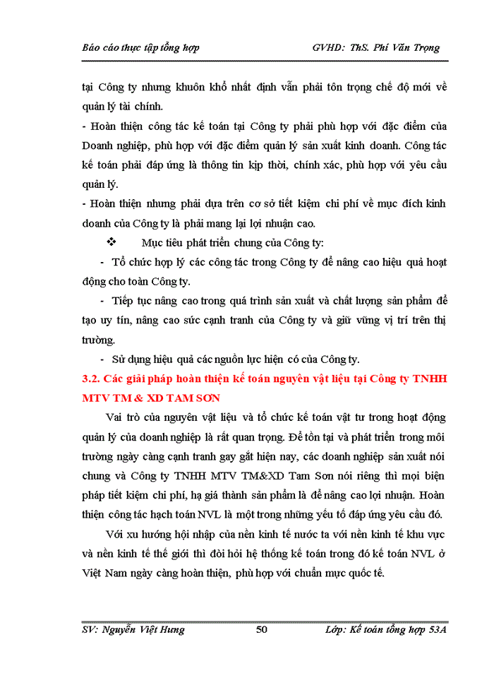 image for page Hoàn thiện kế toán nguyên vật liệu tại Công ty trách nhiệm hữu hạn một thành viên thương mại và xây dựng Tam Sơn