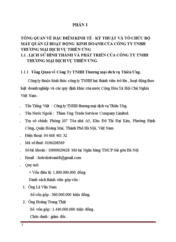 image for page Tổ chức bộ máy kế toán và hệ thống kế toán tại công ty Trách nhiệm hữu hạn Thiên Ưng