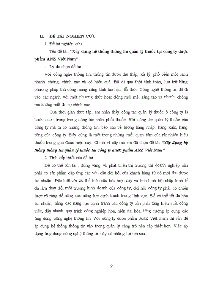 image for page Xây dựng hệ thống thông tin quản lý thuốc tại công ty dược phẩm ANZ Việt Nam