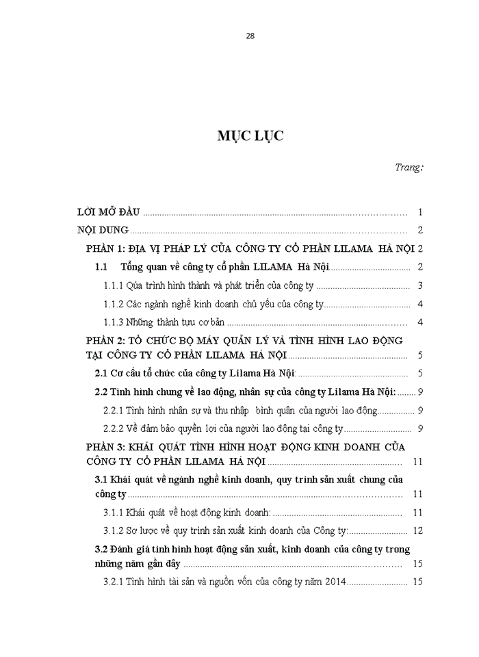 image for page Báo cáo tại Công ty cổ phần Lilama Hà Nội