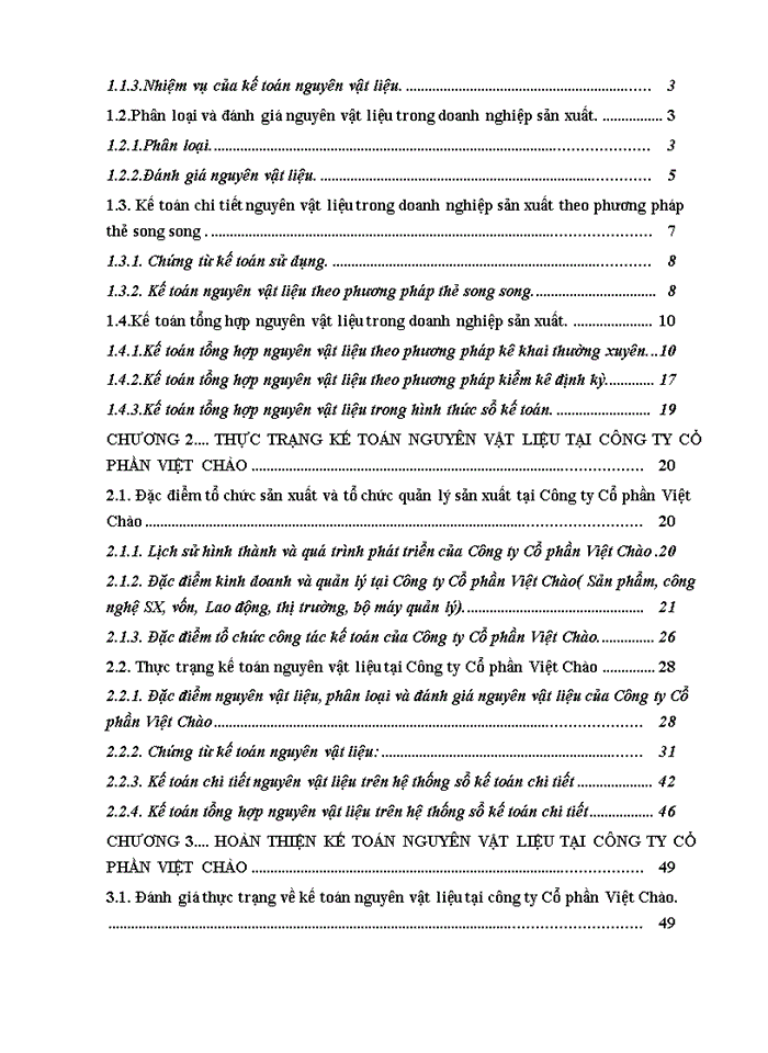 image for page Hoàn thiện kế toán nguyên vật liệu tại Công ty Cổ phần Việt Chào
