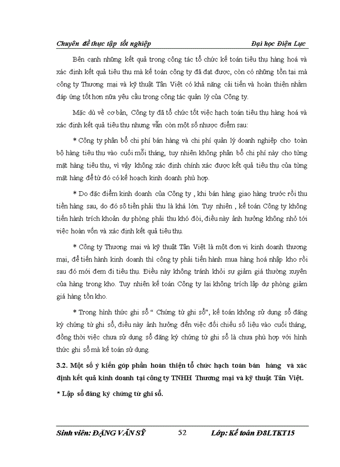 image for page Hoàn thiện kế toán bán hàng và xác định kết quả kinh doanh tại công ty Trách nhiệm hữu hạn thương mại và kỹ thuật Tân Việt