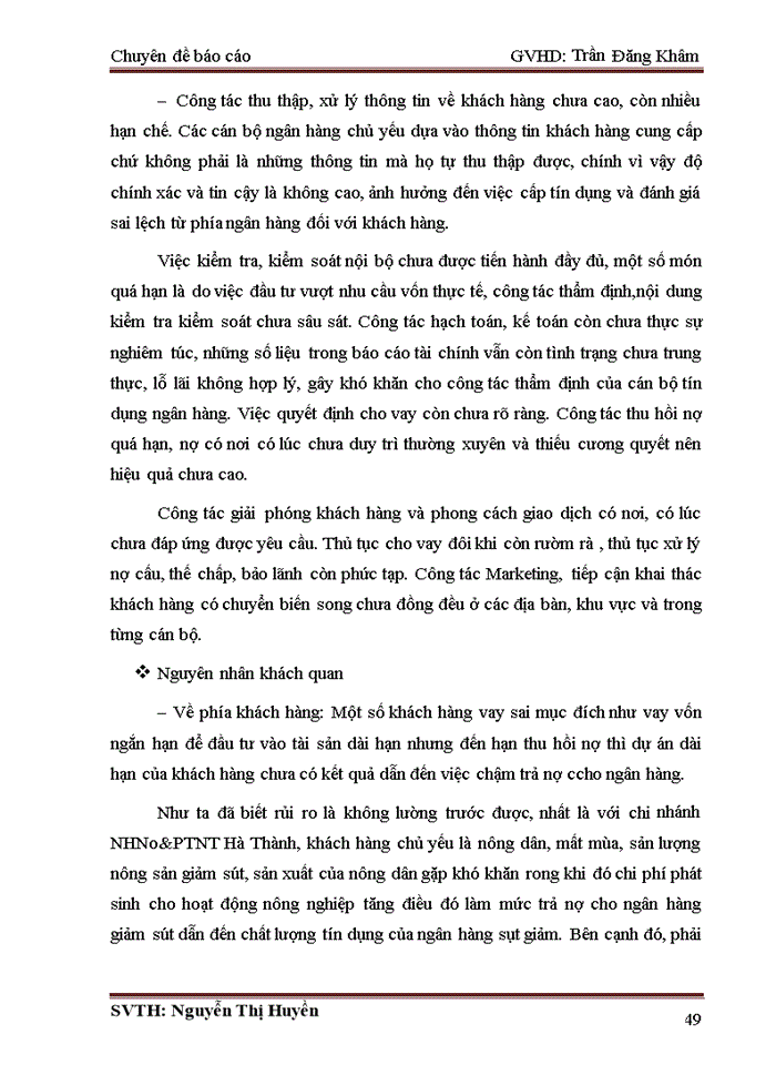 image for page Nâng cao chất lượng tín dụng tại chi nhánh NHNovàPTnông thônHà Thành