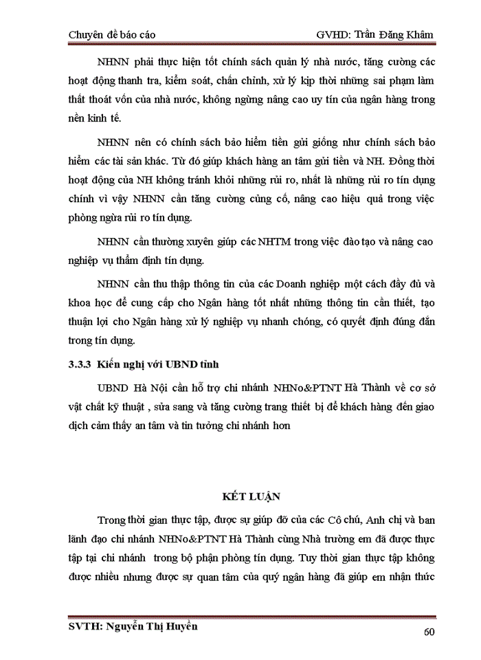 image for page Nâng cao chất lượng tín dụng tại chi nhánh NHNovàPTnông thônHà Thành