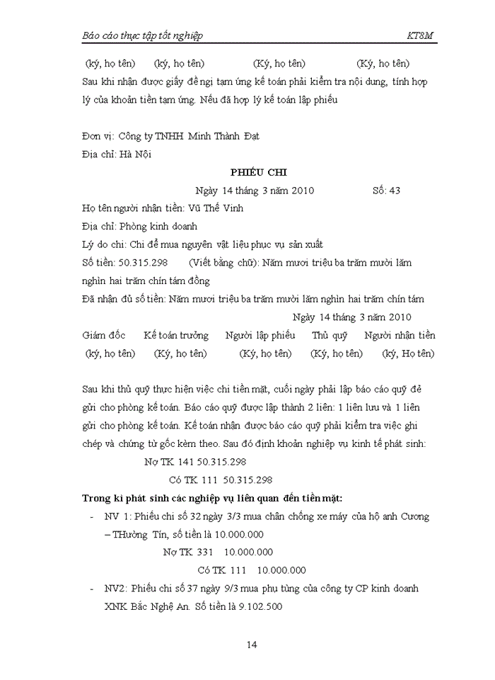 image for page Báo cáo kế toán tổng hợp tại Công ty Trách nhiệm hữu hạn Minh Thành Đạt