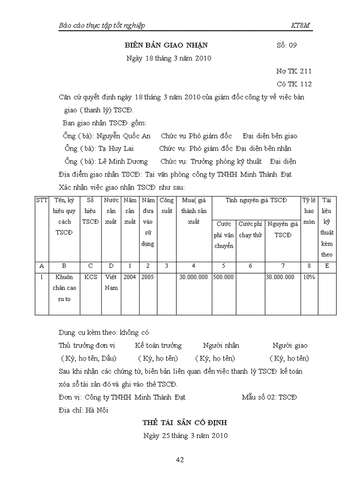 image for page Báo cáo kế toán tổng hợp tại Công ty Trách nhiệm hữu hạn Minh Thành Đạt
