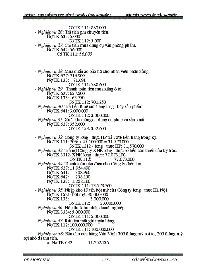 image for page Báo cáo kế toán tổng hợp tại C ng ty Trách nhiệm hữu hạn Kü nghÖ thùc phÈm