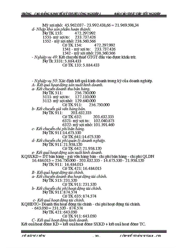 image for page Báo cáo kế toán tổng hợp tại C ng ty Trách nhiệm hữu hạn Kü nghÖ thùc phÈm