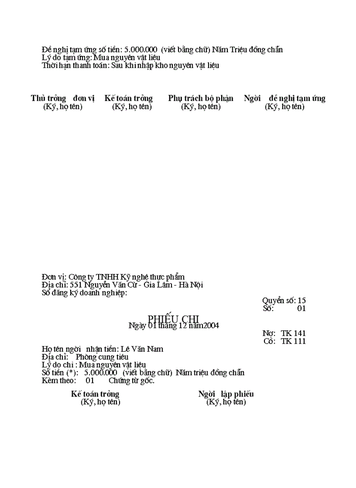 image for page Báo cáo kế toán tổng hợp tại C ng ty Trách nhiệm hữu hạn Kü nghÖ thùc phÈm