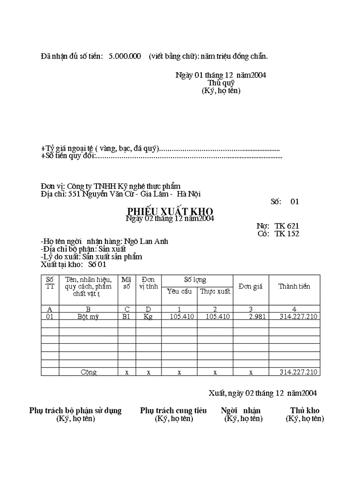 image for page Báo cáo kế toán tổng hợp tại C ng ty Trách nhiệm hữu hạn Kü nghÖ thùc phÈm