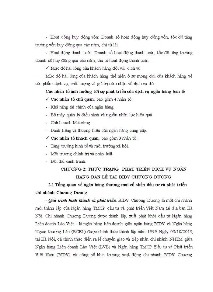 image for page THS Phát triển dịch vụ ngân hàng bán lẻ tại Ngân hàng thương mại cổ phần Đầu tư và Phát triển chi nhánh Chương Dương