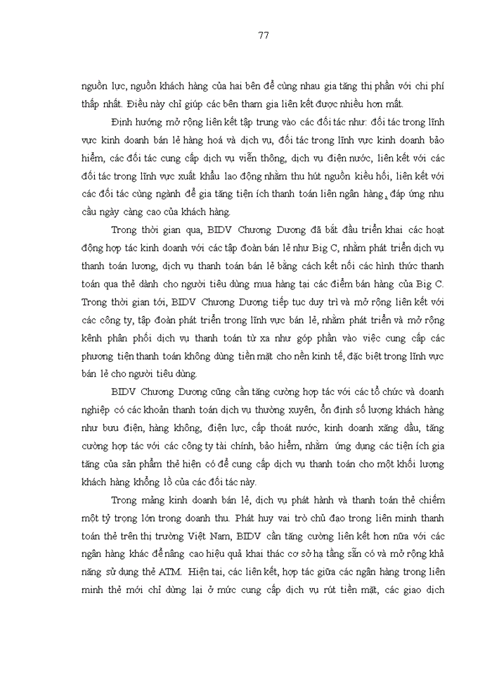 image for page THS Phát triển dịch vụ ngân hàng bán lẻ tại Ngân hàng thương mại cổ phần Đầu tư và Phát triển chi nhánh Chương Dương