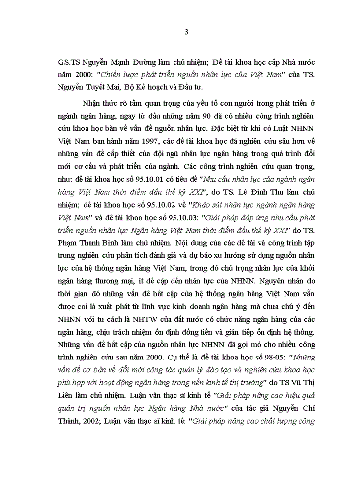 THS Phát triển nguồn nhân lực của Ngân hàng Nhà nước Việt Nam trong điều kiện hội nhập kinh tế quốc tế