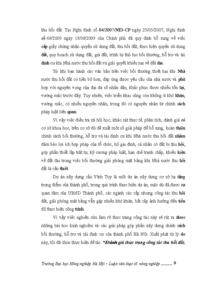 image for page THS Đánh giá thực trạng công tác thu hồi đất bồi thường hỗ trợ và tái định cư của dự án cầu Vĩnh Tuy trên địa bàn quận Hai Bà Trưng thành phố Hà Nội