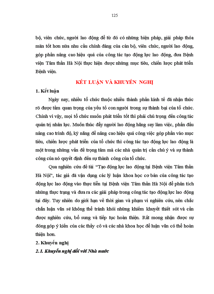 image for page THS Tạo động lực lao động tại Bệnh viện Tâm thần Hà Nội