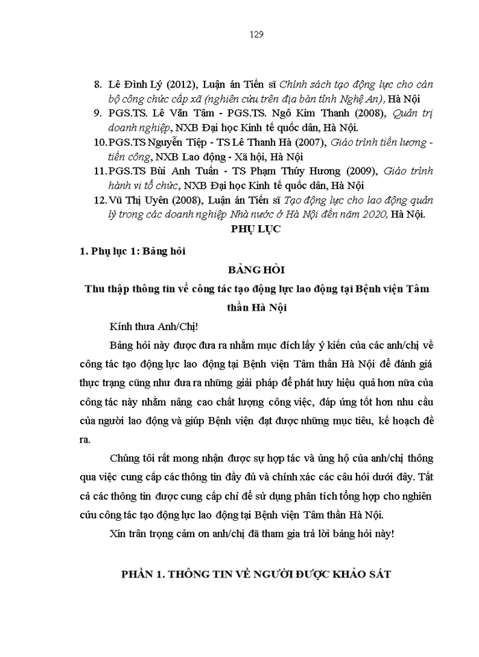image for page THS Tạo động lực lao động tại Bệnh viện Tâm thần Hà Nội