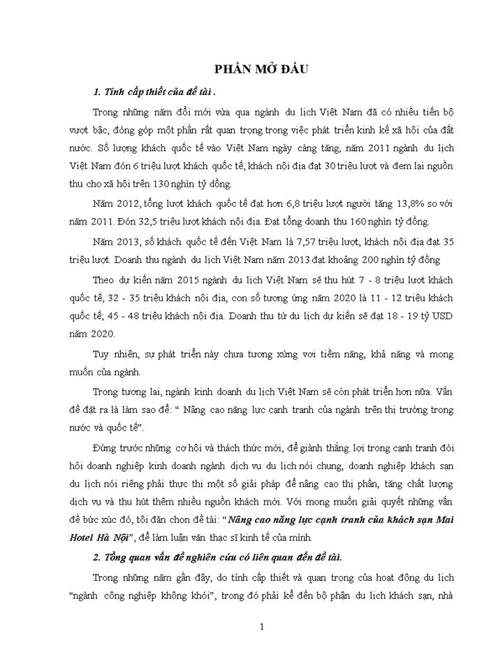 image for page THS Nâng cao năng lực cạnh tranh của khách sạn Mai Hotel Hà Nội