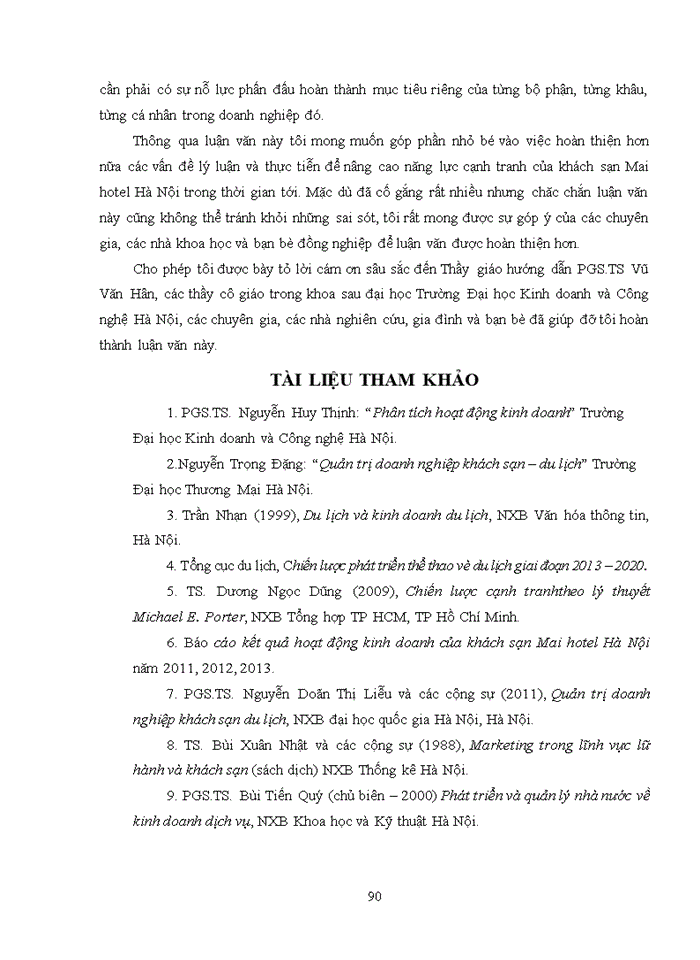 image for page THS Nâng cao năng lực cạnh tranh của khách sạn Mai Hotel Hà Nội