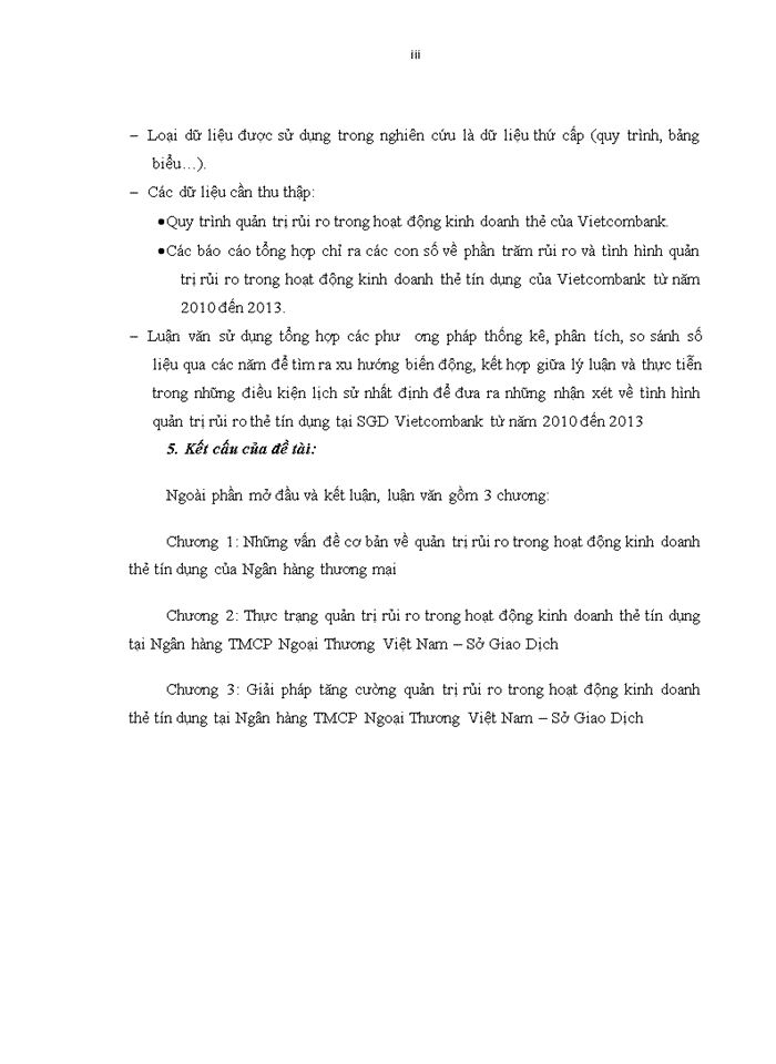 image for page THS Quản trị rủi ro trong hoạt động kinh doanh thẻ tín dụng tại Ngân hàng TMCổ phần Ngoại Thương Việt Nam Sở Giao Dịch