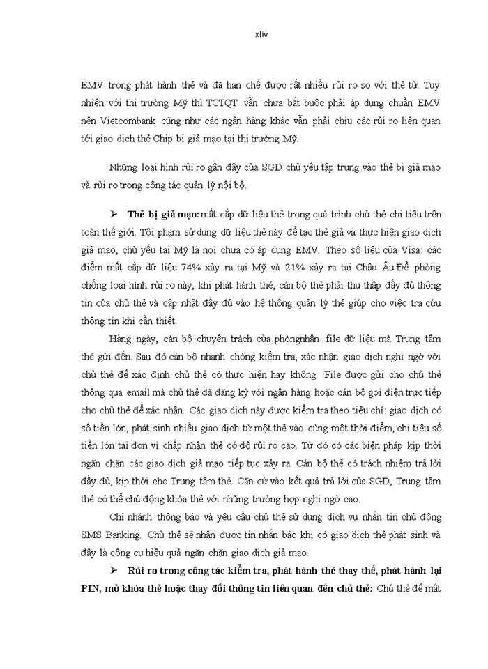 image for page THS Quản trị rủi ro trong hoạt động kinh doanh thẻ tín dụng tại Ngân hàng TMCổ phần Ngoại Thương Việt Nam Sở Giao Dịch