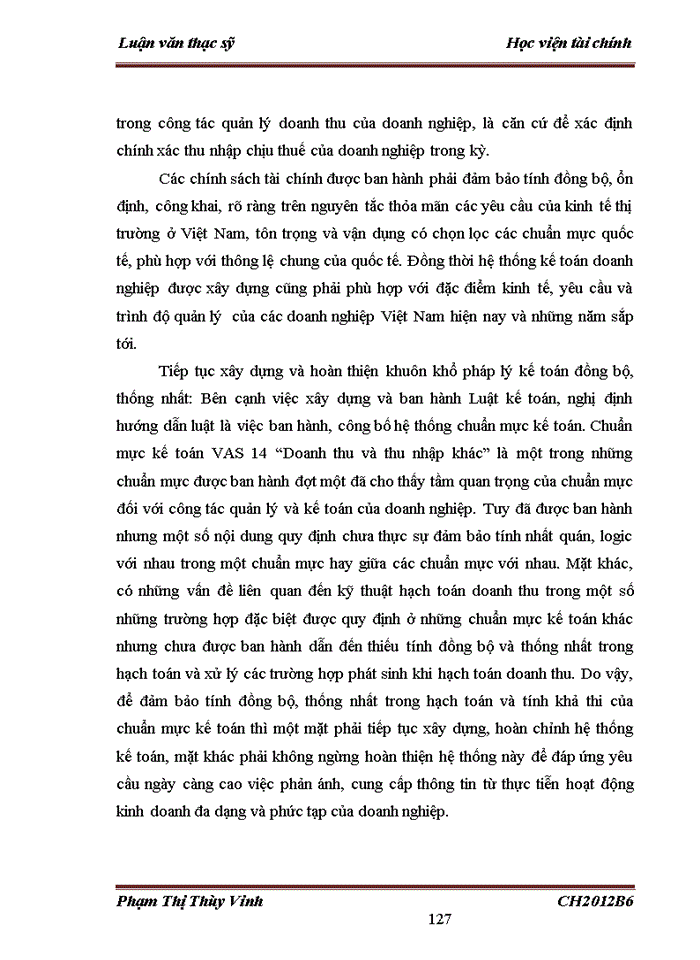 image for page THS Vận dụng chuẩn mực kế toán số 14 Doanh thu và thu nhập khác vào hoàn thiện kế toán bán hàng và xác định kết quả kinh doanh tại Công ty Trách nhiệm hữu hạn Thương mại Thành An