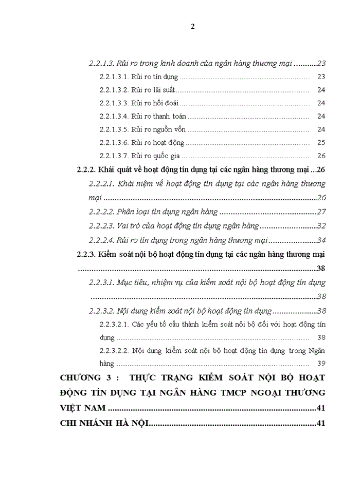 THS Hoàn thiện kiểm soát nội bộ hoạt động tín dụng tại Ngân hàng TMCổ phần Ngoại thương Việt Nam Công nghiệp Hà Nội