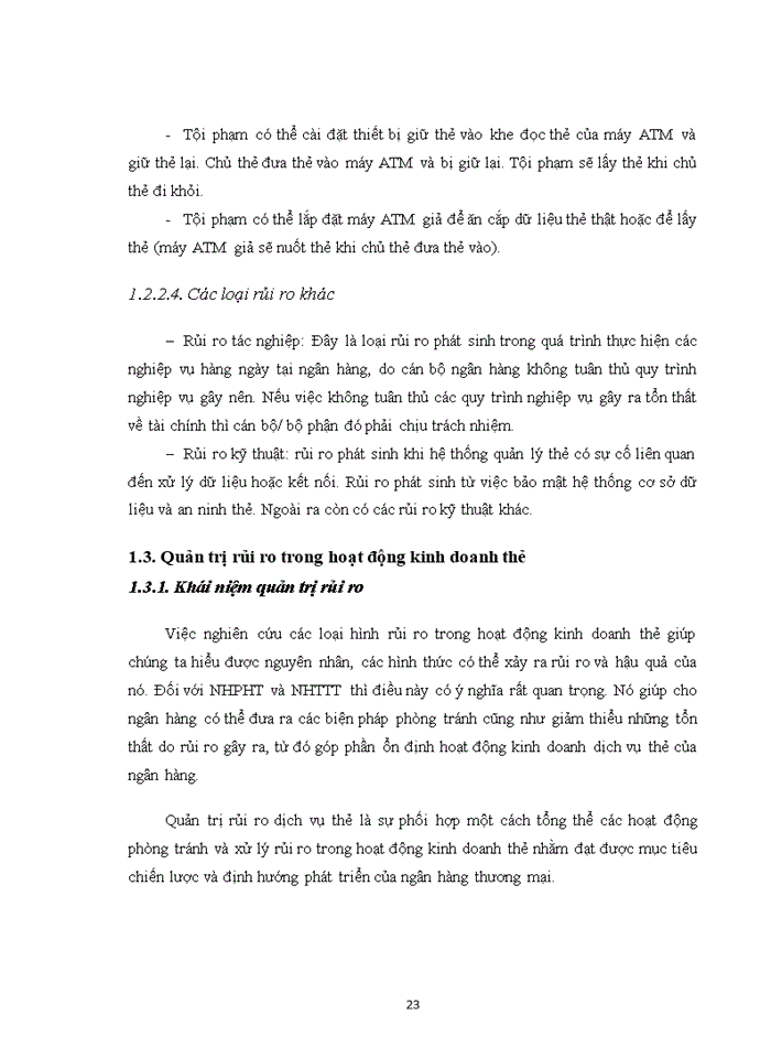 image for page THS Quản trị rủi ro trong hoạt động kinh doanh thẻ tín dụng tại Ngân hàng TMCổ phần Ngoại Thương Việt Nam Sở Giao Dịch