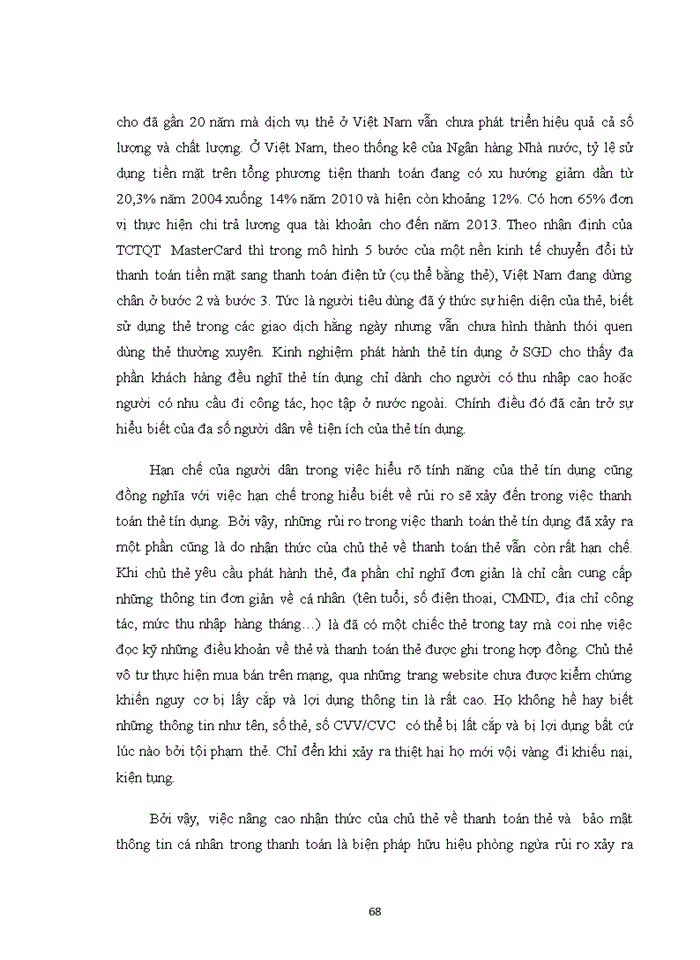 image for page THS Quản trị rủi ro trong hoạt động kinh doanh thẻ tín dụng tại Ngân hàng TMCổ phần Ngoại Thương Việt Nam Sở Giao Dịch