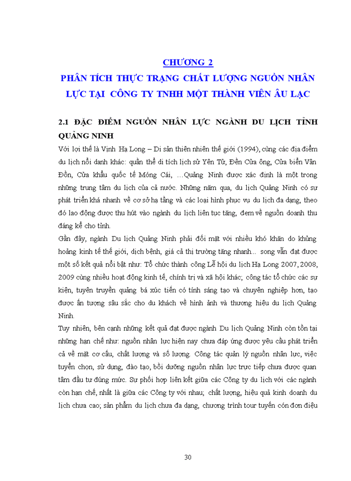image for page THS Nâng cao chất lượng nguồn nhân lực tại Công ty Trách nhiệm hữu hạn Một thành viên Âu Lạc - Quảng Ninh đến năm 2015