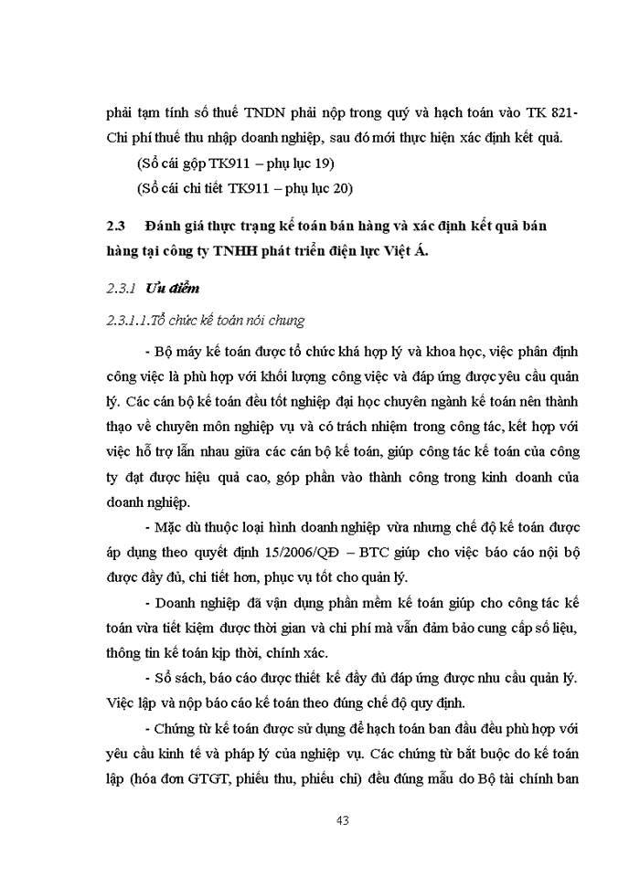 image for page THS Hoàn thiện kế toán bán hàng và xác định kết quả bán hàng tại công ty Trách nhiệm hữu hạn phát triển điện lực Việt Á