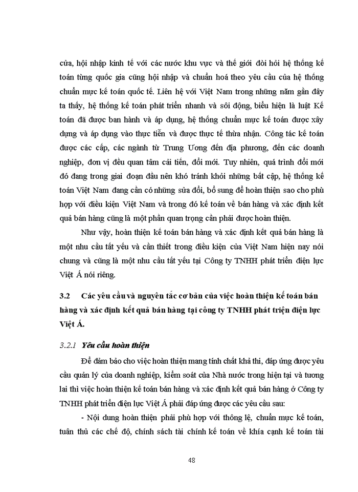 image for page THS Hoàn thiện kế toán bán hàng và xác định kết quả bán hàng tại công ty Trách nhiệm hữu hạn phát triển điện lực Việt Á