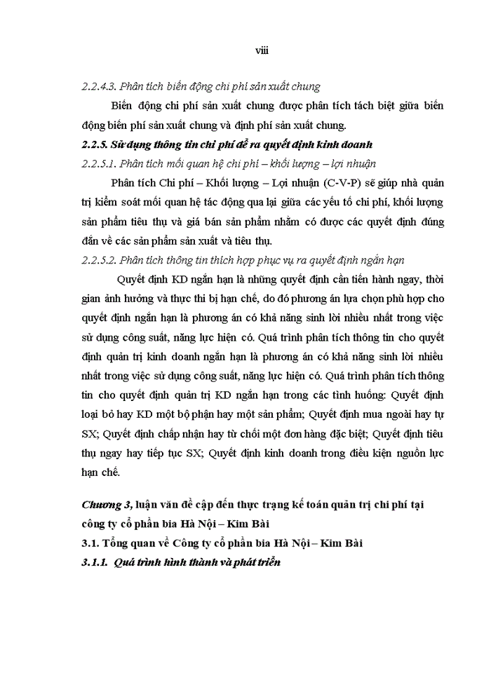 image for page THS Hoàn thiện kế toán quản trị chi phí tại Công ty Cổ Phần Bia Hà Nội Kim Bài