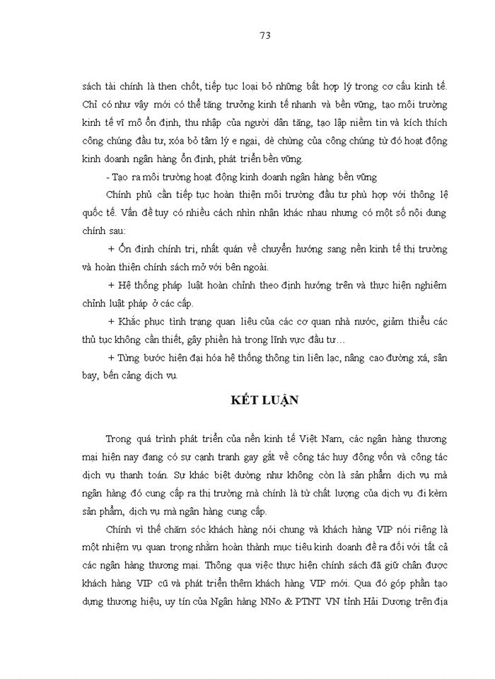 image for page THS Tổ chức thực thi chính sách chăm sóc khách hàng VIP tại Ngân hàng Nông nghiệp và Phát triển nông thôn Việt Nam tỉnh Hải Dương