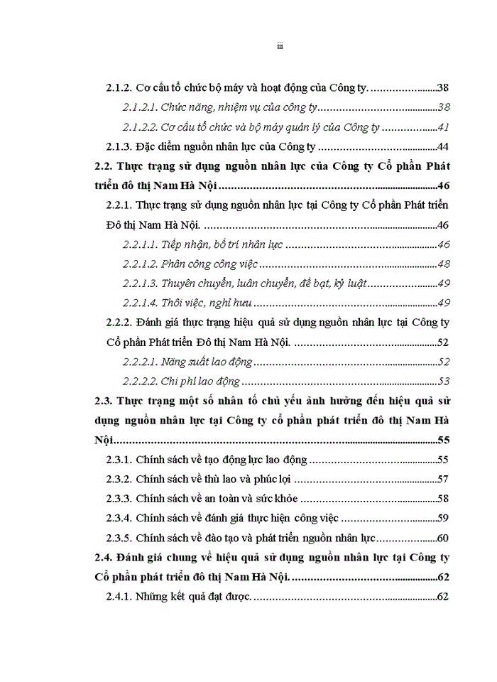 ThS Giải pháp nâng cao hiệu quả sử dụng nguồn nhân lực tại Công ty cổ phần phát triển đô thị Nam Hà Nội