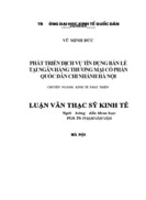 ThS Phát triển dịch vụ tín dụng bán lẻ tại Ngân hàng TMCổ phần Quốc Dân Chi nhánh Hà Nội