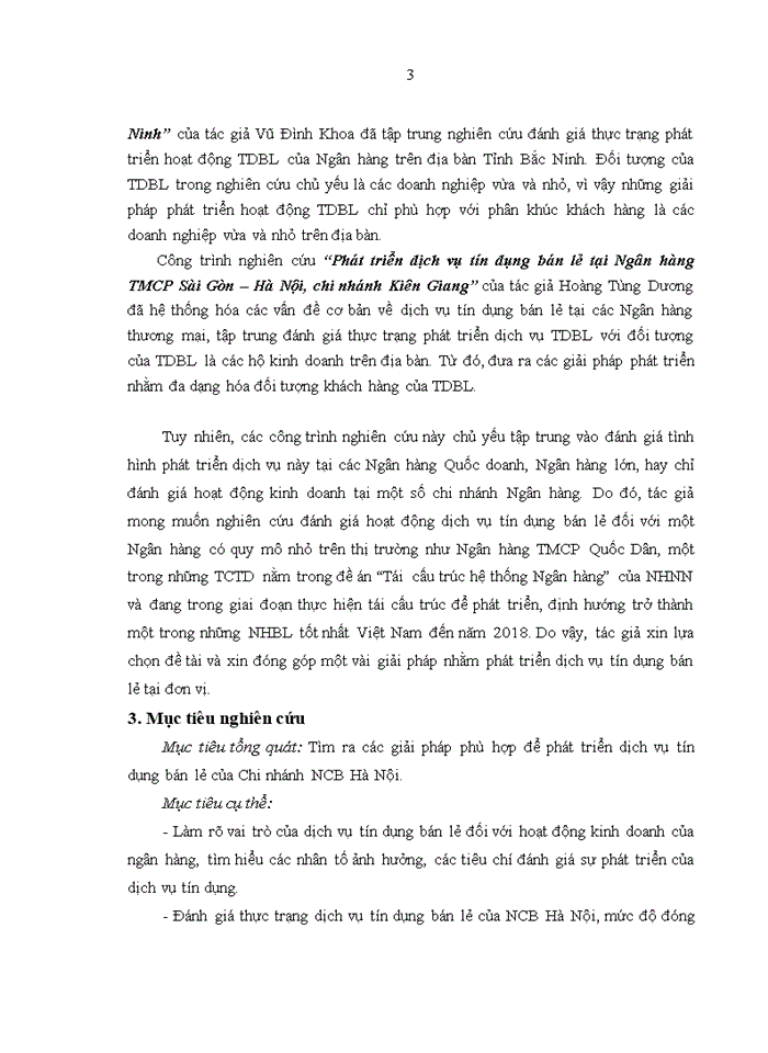 image for page ThS Phát triển dịch vụ tín dụng bán lẻ tại Ngân hàng TMCổ phần Quốc Dân Chi nhánh Hà Nội