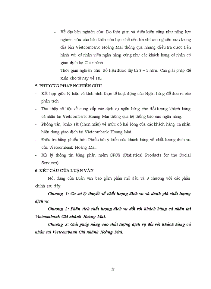 image for page ThS Nâng cao chất lượng dịch vụ đối với khách hàng cá nhân tại Ngân hàng TMCổ phần Ngoại thương Chi nhánh Hoàng Mai